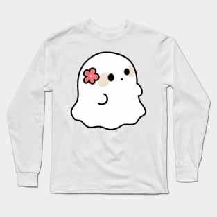 Ghost with flower pin Long Sleeve T-Shirt